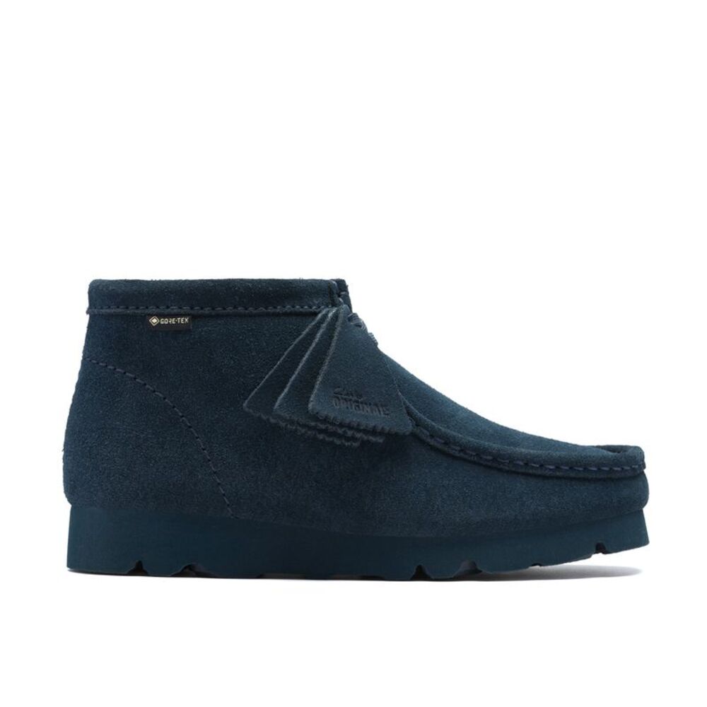 Clarks Womens Wallabee Boot GTX Gore-Tex Blue Boots (NWT)